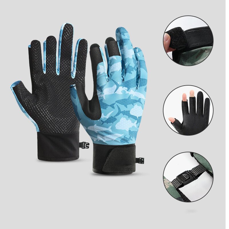 Outdoor Fishing Gloves Manufacturer - Custom Logo Fashion Water Proof Ice Finger Led Sport