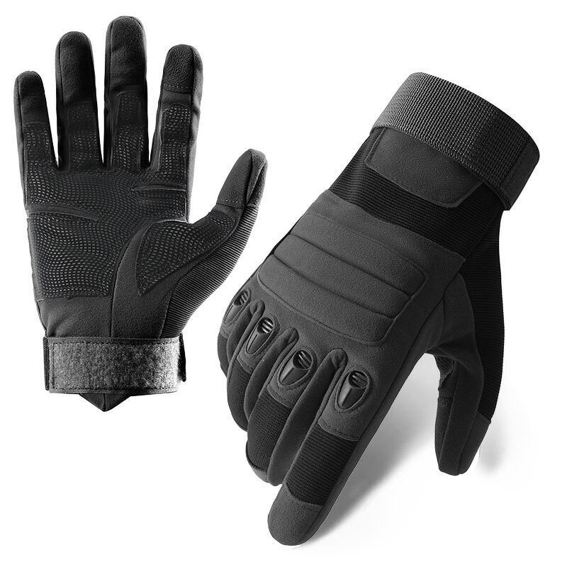 Tactical Long Finger Gloves Supplier - Heavy Duty Non-Slip Black Waterproof Wholesale Unisex