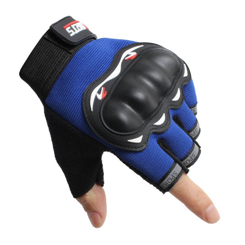 Fingerless Racing Gloves Supplier - Factory Touchscreen Knuckle Protection Anti Slip Sport