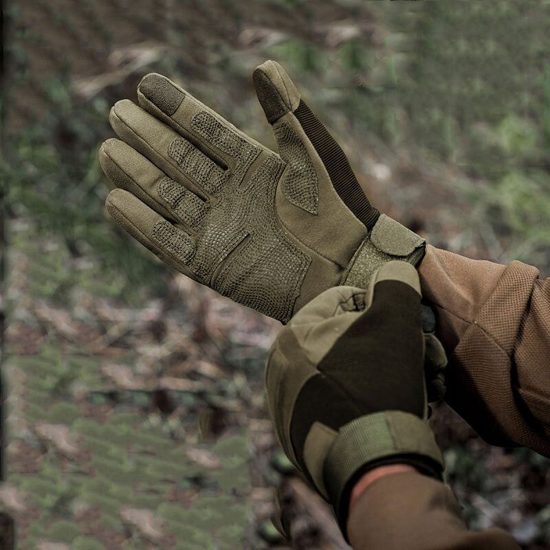 Tactical Long Finger Gloves Supplier - Heavy Duty Non-Slip Black Waterproof Wholesale Unisex