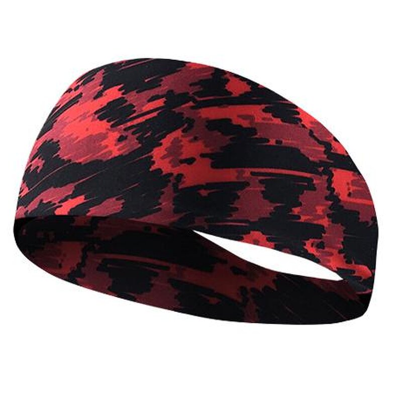 Camouflage Sports Headband Manufacturer - Thin Wide Brimmed Elastic Non-Slip Print Running