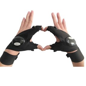 LED Flashlight Fingerless Gloves Manufacturer - Useful Soft Neoprene for Hiking Outdoor
