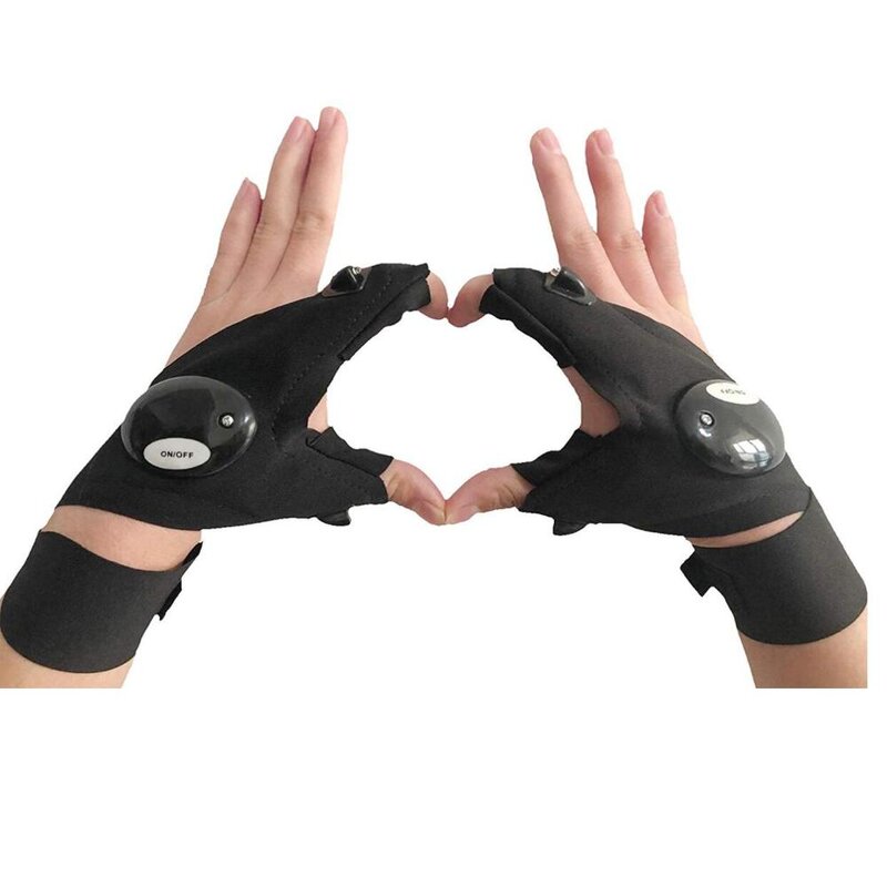 LED Flashlight Fingerless Gloves Manufacturer - Useful Soft Neoprene for Hiking Outdoor