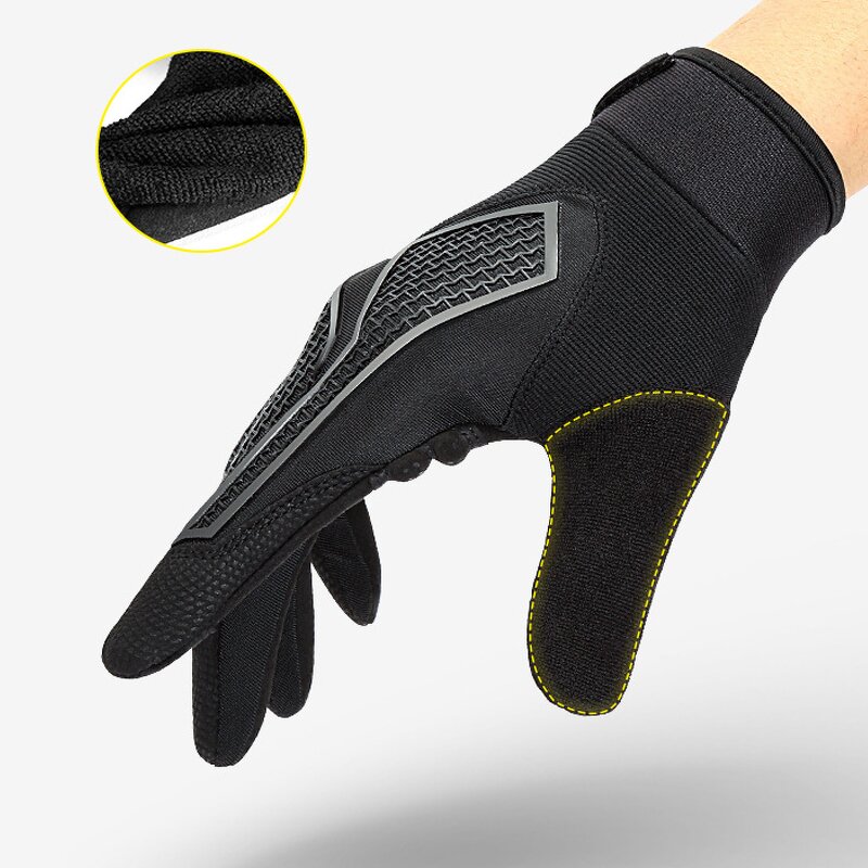 MTB Cycling Gloves Factory - Full Finger Touchscreen Shock Resistant SBR Palm Protection