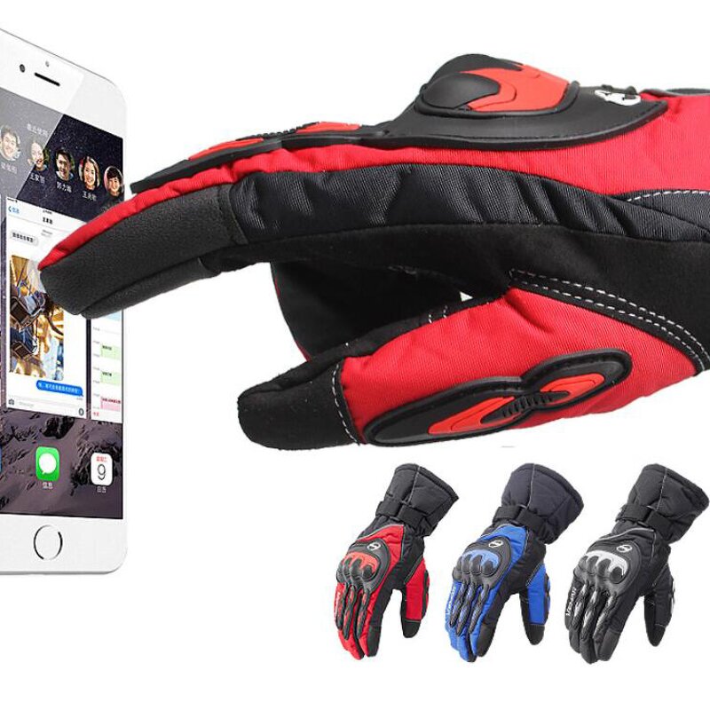 Winter Motorcycle Gloves Factory - Racing for Bikers Warm Waterproof Touchscreen Leather