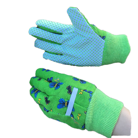 Kids Gardening Gloves Manufacturer - XL with PVC Dots Comfortable Canvas Back Knit Wrist