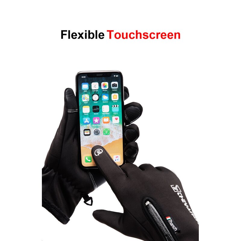 Winter Skiing Gloves Supplier - Unisex Windproof Waterproof with Touchscreen Printed Pattern
