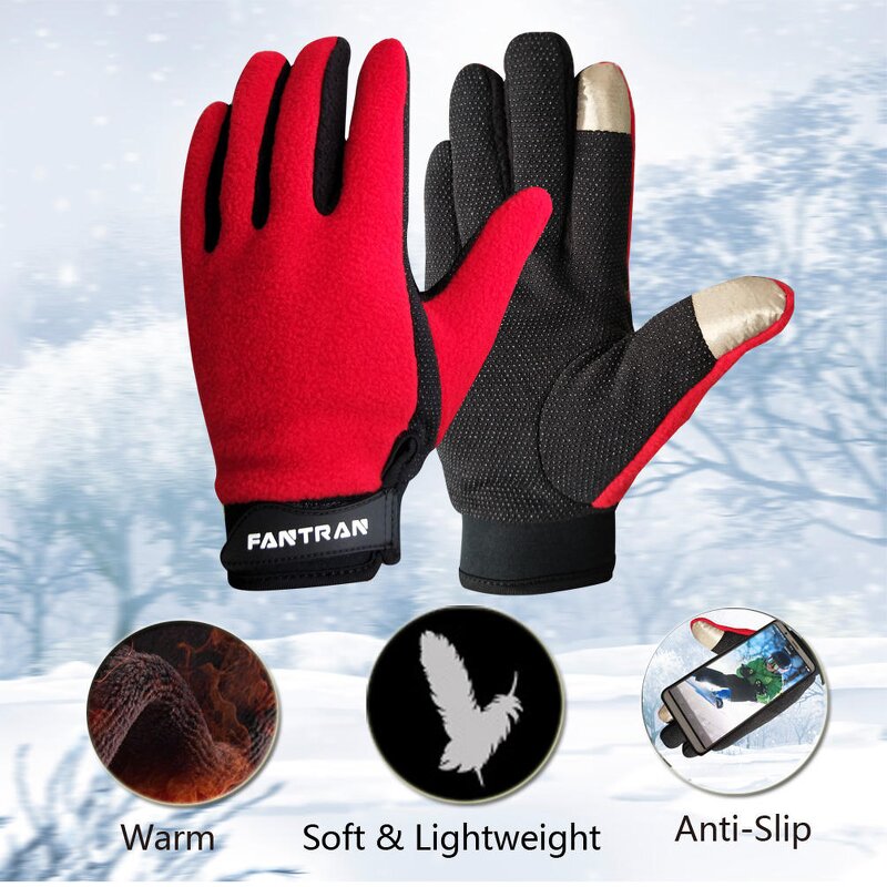 Winter Thermal Sports Gloves Manufacturer - Fleece Lining Anti-Slip Silicone Bike Cycling