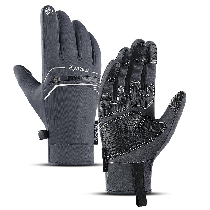 Winter Cycling Gloves Manufacturer - Premium Touchscreen Waterproof Zipper Pocket Running