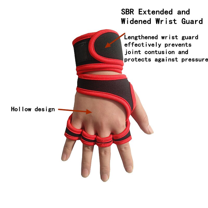 Fitness Gloves Factory - Lightweight Polyester Antislip Gel Wrist Wrap Body Building