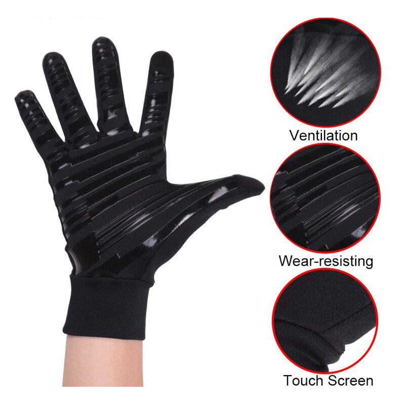 Outdoor Sports Gloves Supplier - Comfortable Silicone Gel Palm Fleece Waterproof Touchscreen