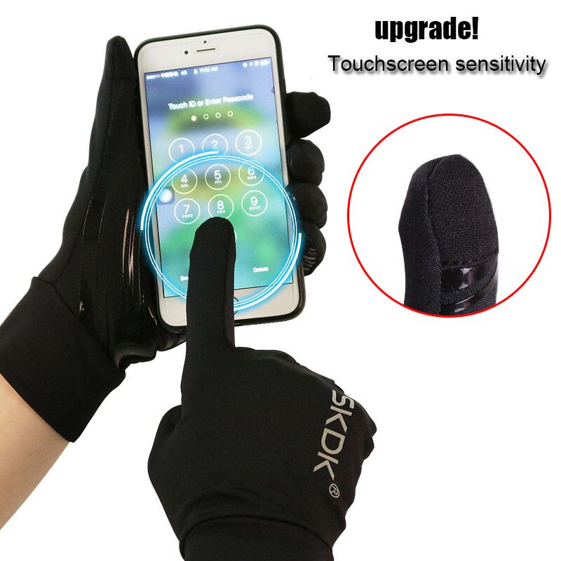 Outdoor Sports Gloves Supplier - Comfortable Silicone Gel Palm Fleece Waterproof Touchscreen
