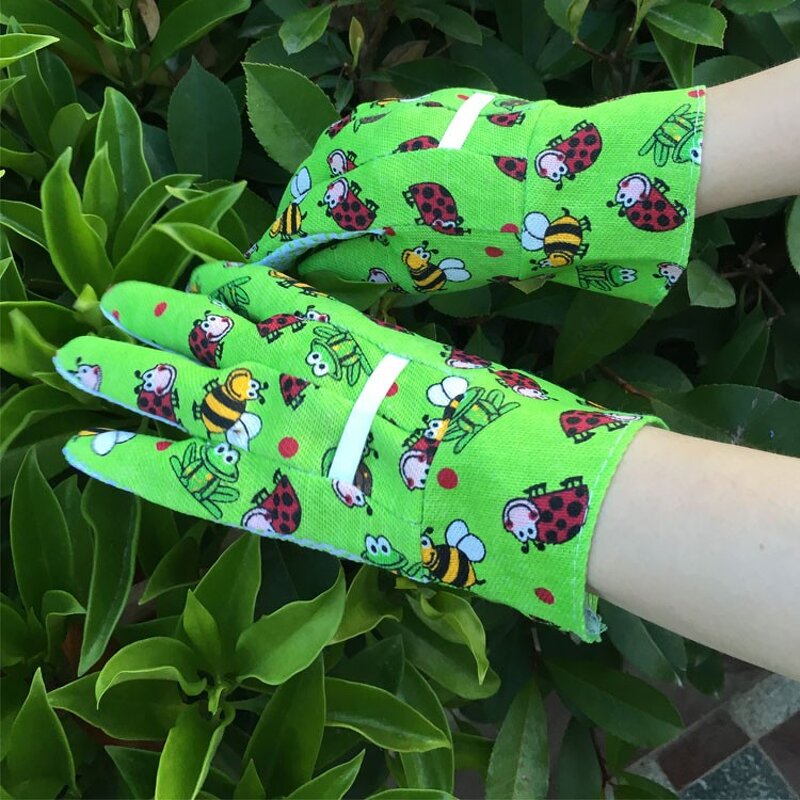 Kids Gardening Gloves Manufacturer - XL with PVC Dots Comfortable Canvas Back Knit Wrist