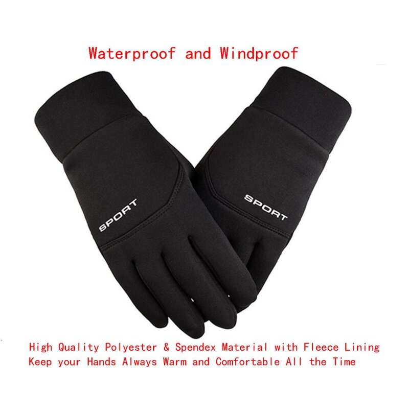 Winter Cycling Gloves Factory - Warm Running Sports Touchscreen Waterproof Silicone Gel