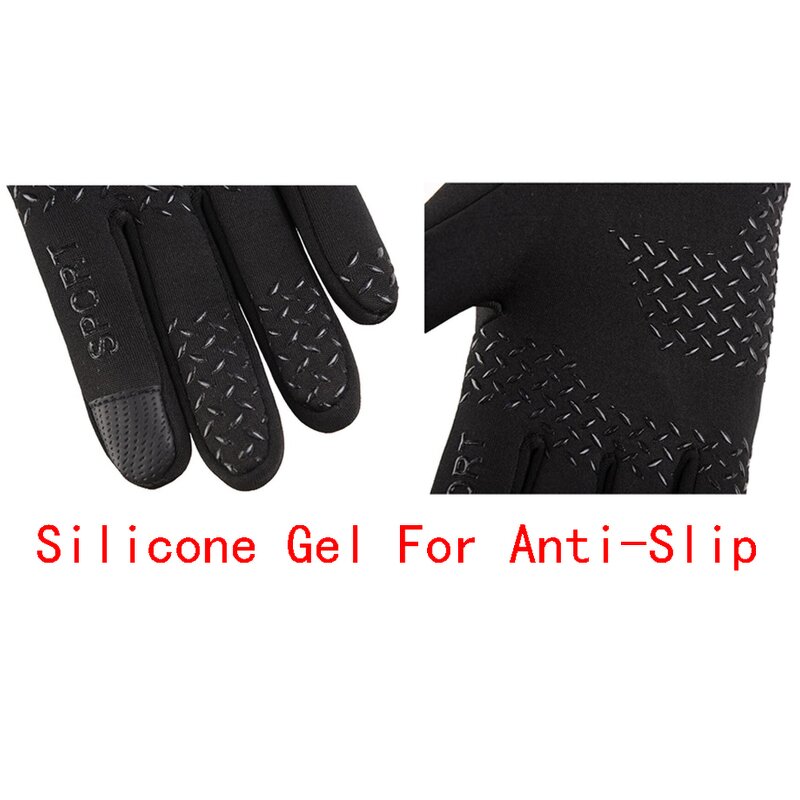 Winter Cycling Gloves Factory - Warm Running Sports Touchscreen Waterproof Silicone Gel