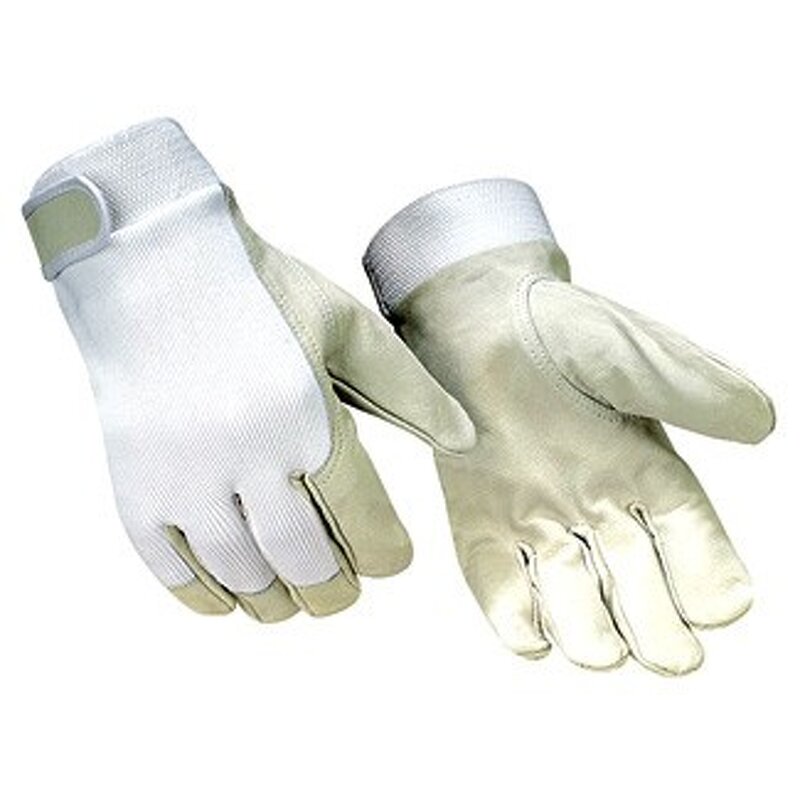 Protective Work Gloves Factory - XL Split Leather with Spandex General Purpose Pigskin