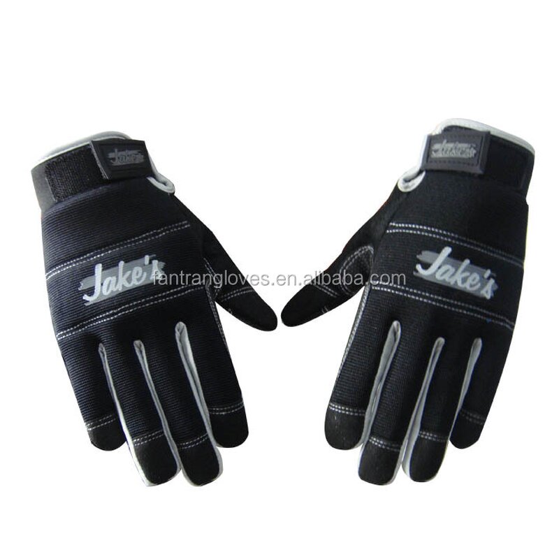 PU Leather Mechanic Gloves Factory - XL Non-Slip Synthetic Palm Safety Polyester Anti-Slip