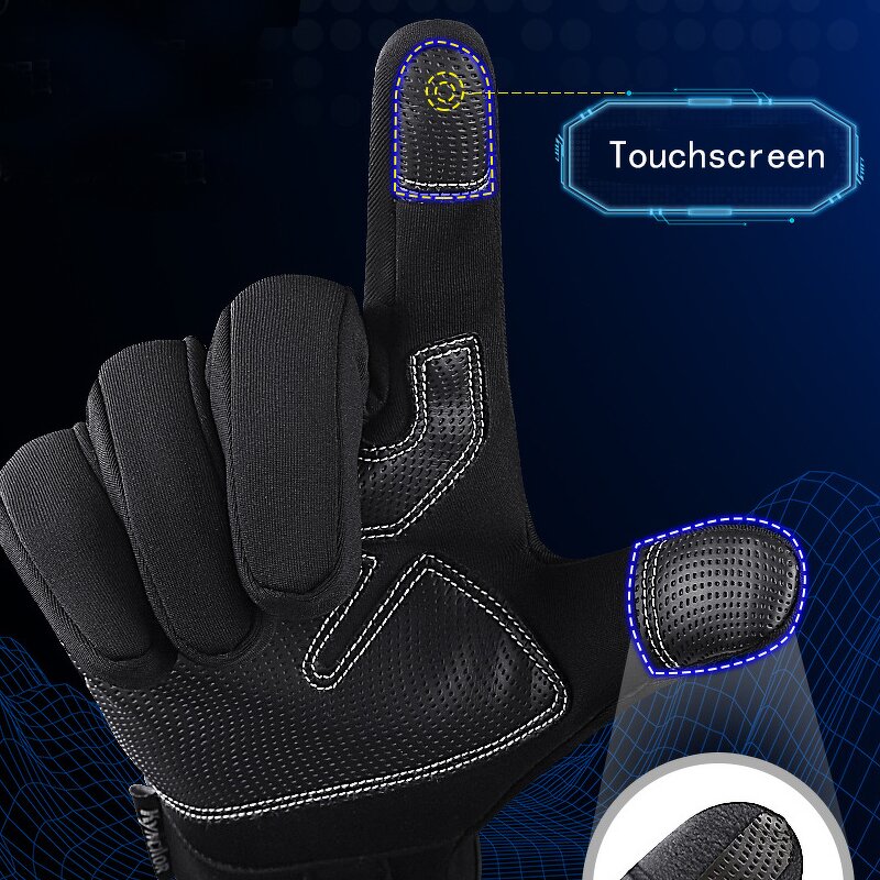 Winter Cycling Gloves Manufacturer - Premium Touchscreen Waterproof Zipper Pocket Running