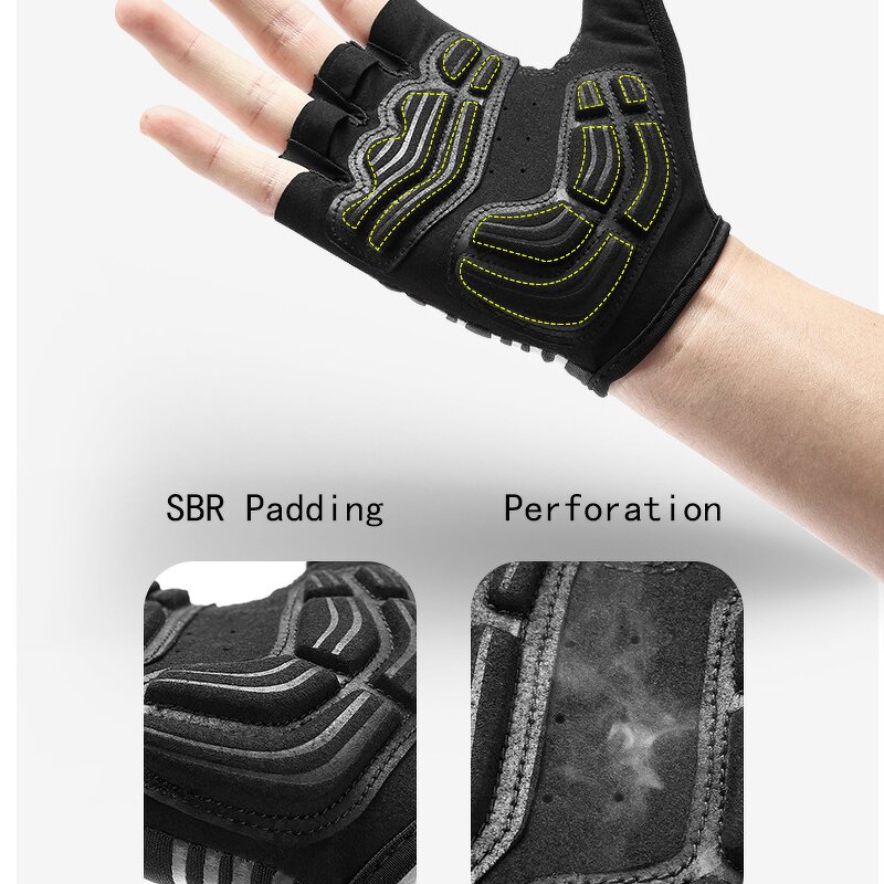 Half-Finger Cycling Gloves Manufacturer - High Quality SBR Full Palm Microfiber Shock