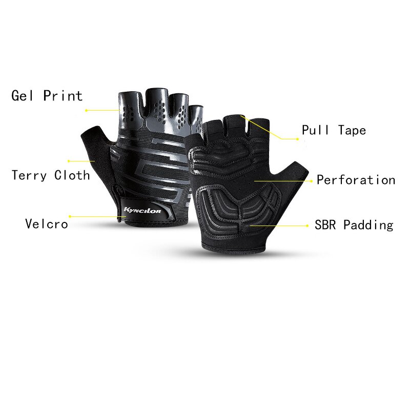 Half-Finger Cycling Gloves Manufacturer - High Quality SBR Full Palm Microfiber Shock