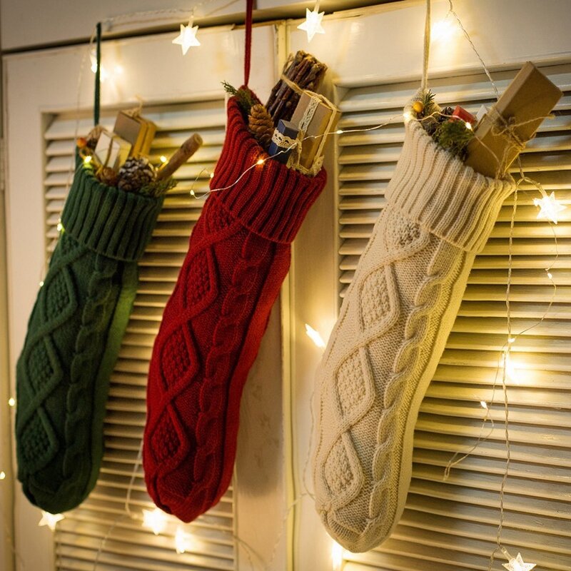 Ski Gloves Manufacturer - 18'/45CM Cable Knit Pattern Personalized Custom Christmas