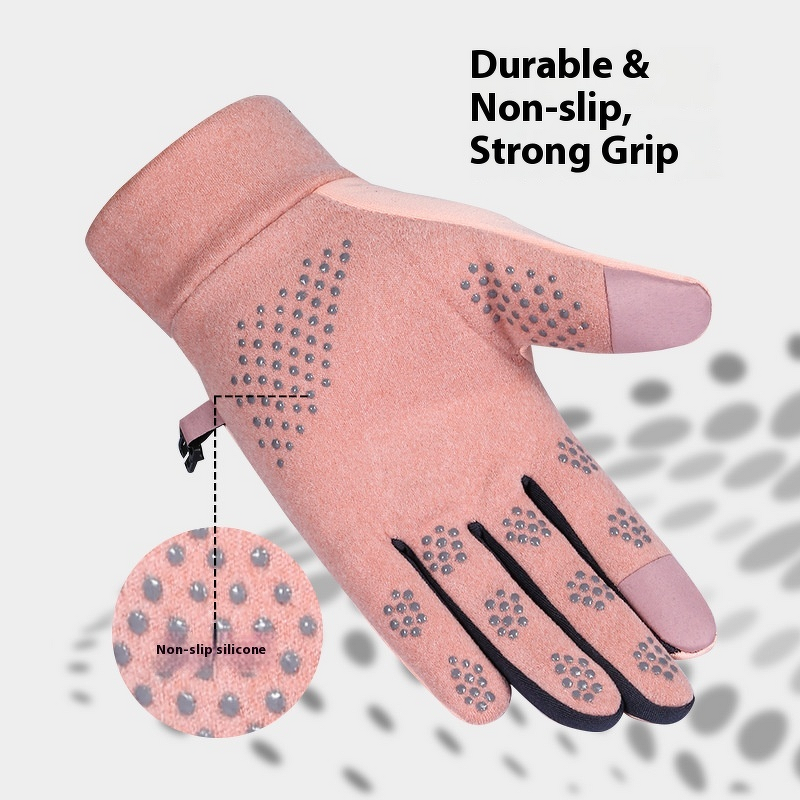 Thermal Cycling Gloves Supplier - TAI RAN Winter Fleece Lined Polyester Water-Resistant