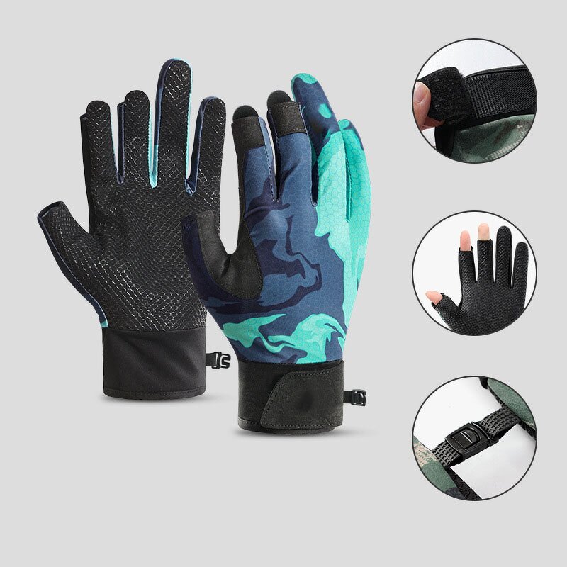 Outdoor Fishing Gloves Manufacturer - Custom Logo Fashion Water Proof Ice Finger Led Sport
