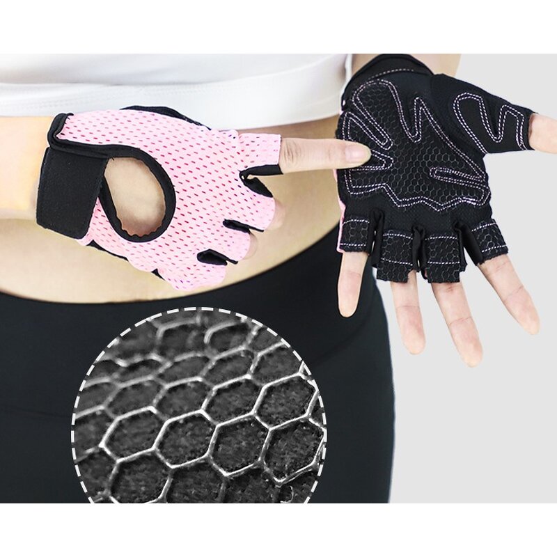 Women's Gym Gloves Supplier - Breathable Silicone Palm Spandex Fitness with Hollow Back