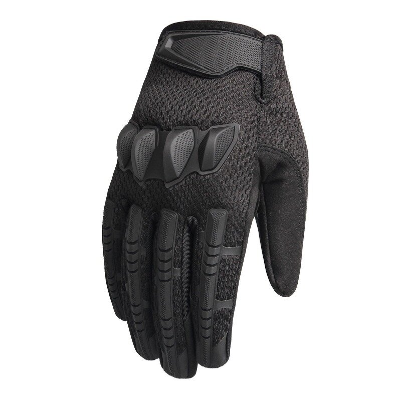 Mountaineering Protection Gloves Supplier - Green Full Finger Mipact Hard Knuckle Leather