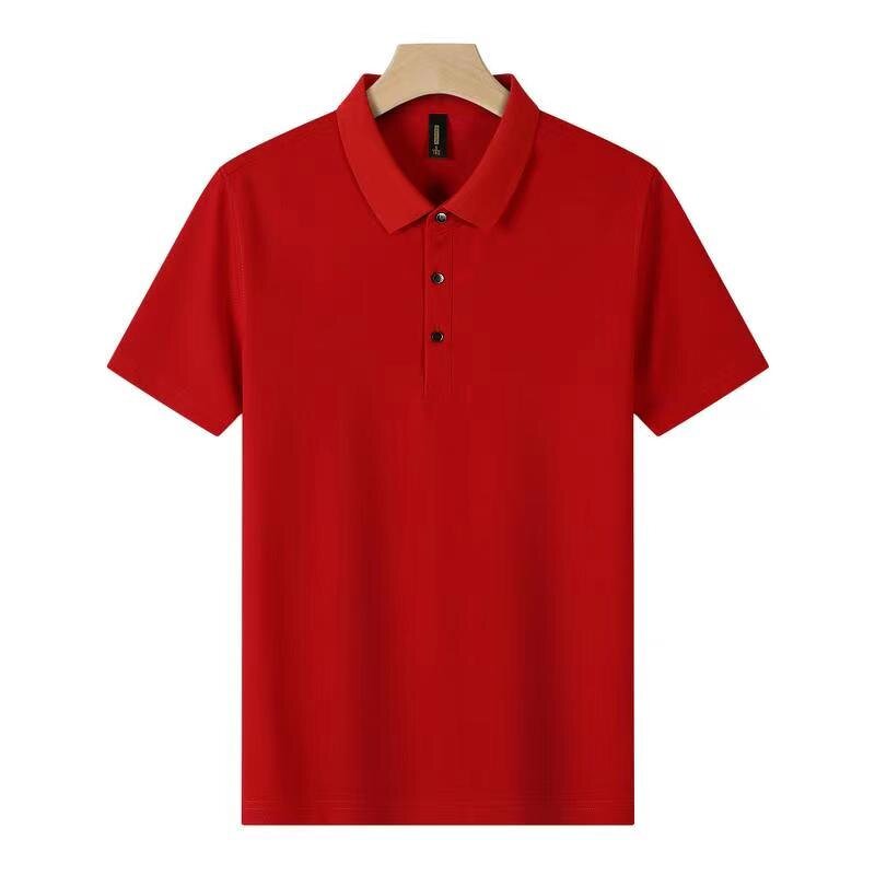 Mens Polo Shirt Supplier - Short Sleeve Casual Slim Solid Color Polyester Cotton Blend