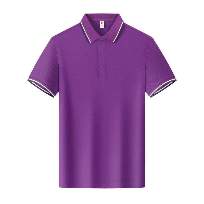 Polo Shirt with Button Factory - Custom Logo Pure Cotton Pique Short Sleeve Corporate Culture