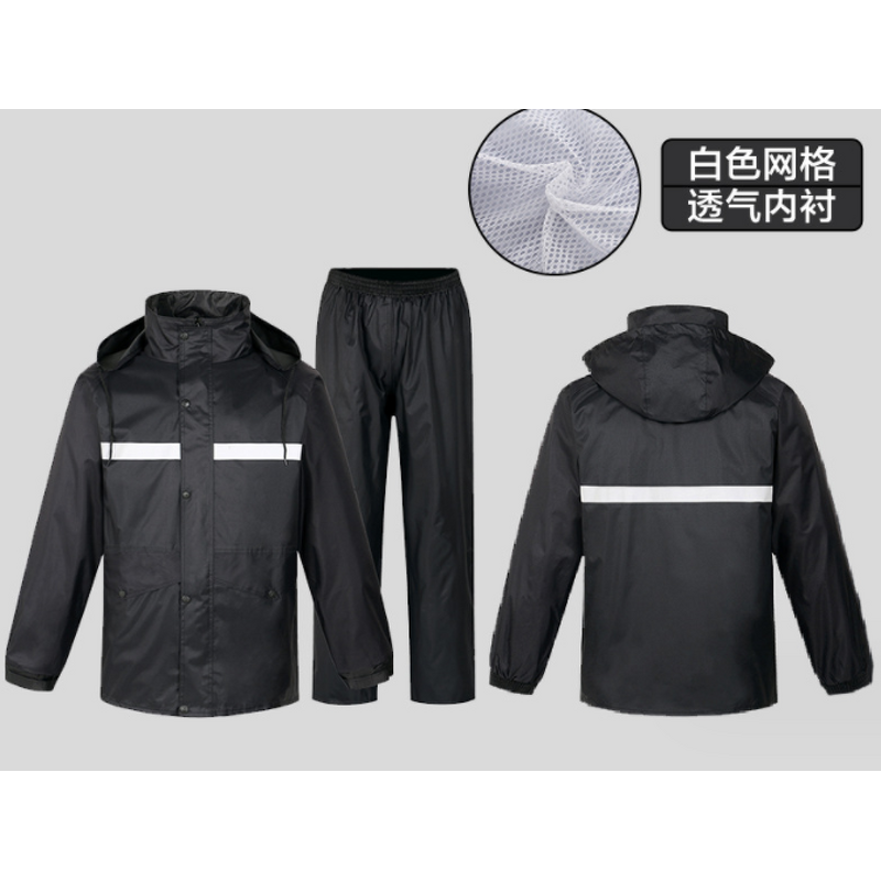 Safety Rain Jacket Supplier - Green Oxford Cloth Hi Visibility Reflect Hood Custom Logo