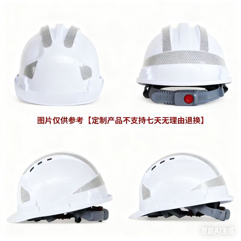 Safety Helmet Supplier - Industrial V Type 4 Suspension Points Slotted ABS Reflective