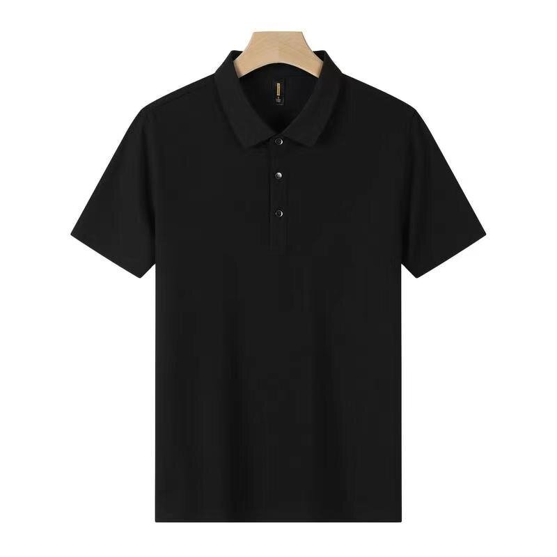 Mens Polo Shirt Supplier - Short Sleeve Casual Slim Solid Color Polyester Cotton Blend