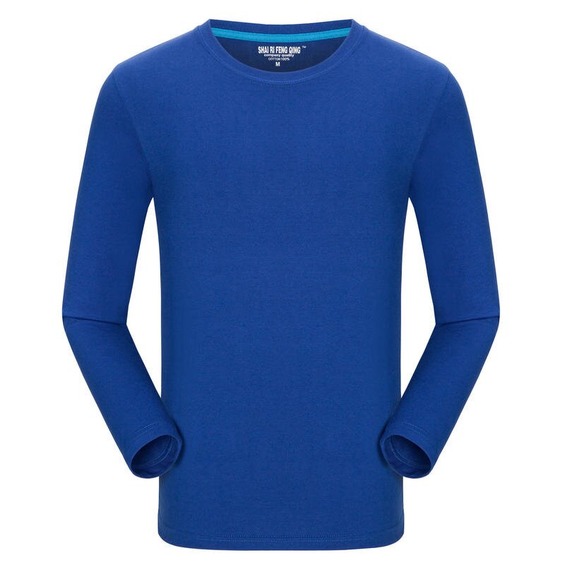 Long Sleeve T Shirt Supplier - Custom High Quality 100% Cotton Crew Neck Men Full Tee