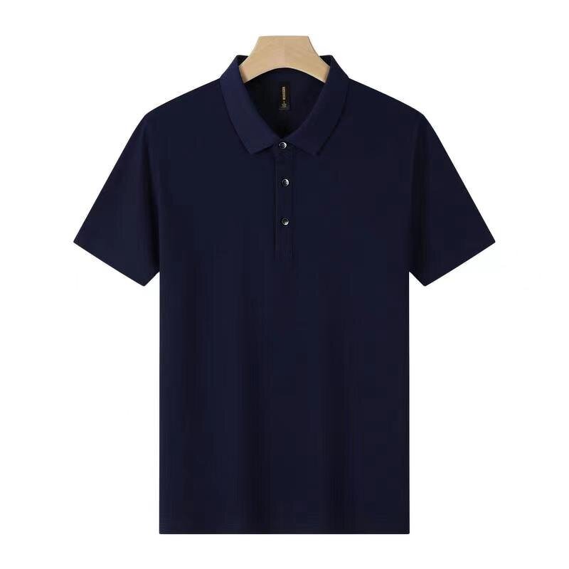 Mens Polo Shirt Supplier - Short Sleeve Casual Slim Solid Color Polyester Cotton Blend