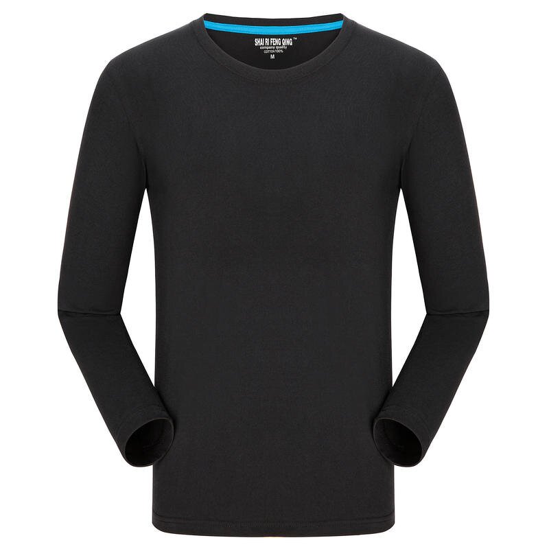 Long Sleeve T Shirt Supplier - Custom High Quality 100% Cotton Crew Neck Men Full Tee