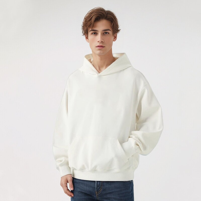 Men's Hoodie Supplier - High Quality 460g Unisex Pullover Custom logo Blank Heavyweight Cotton