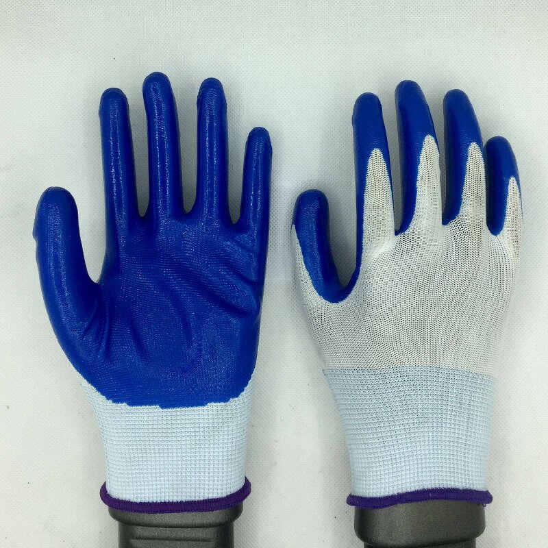 Nitrile Gloves Supplier - Men Construction Industrial Safety Heavy Duty Cotton Double Coated