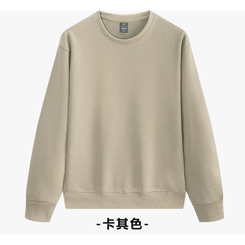 Custom Hoodie Factory - OEM High Quality Plain Dyed Plush Crewneck Sweatshirt Winter White