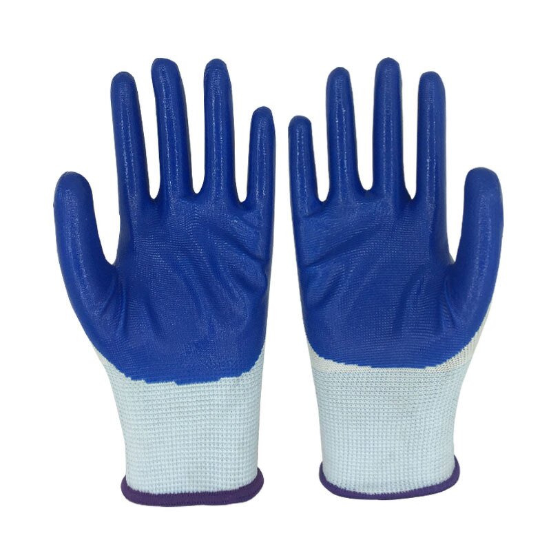 Nitrile Gloves Supplier - Men Construction Industrial Safety Heavy Duty Cotton Double Coated
