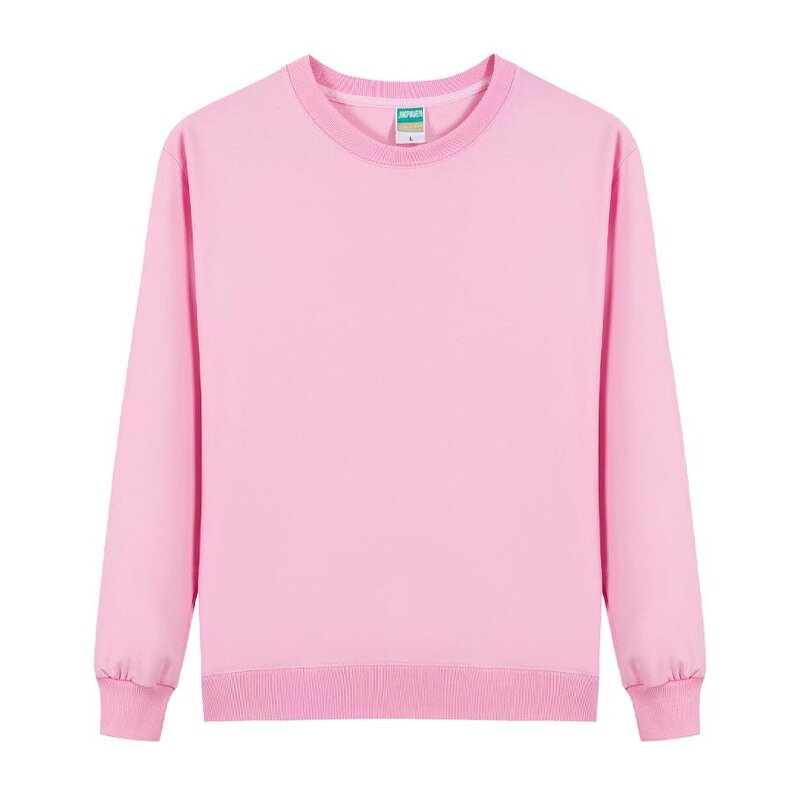 Unisex Sweatshirt Factory - Cotton Bamboo Fiber Crew Neck Zipper-Up Solid Loose Fit Long Sleeve