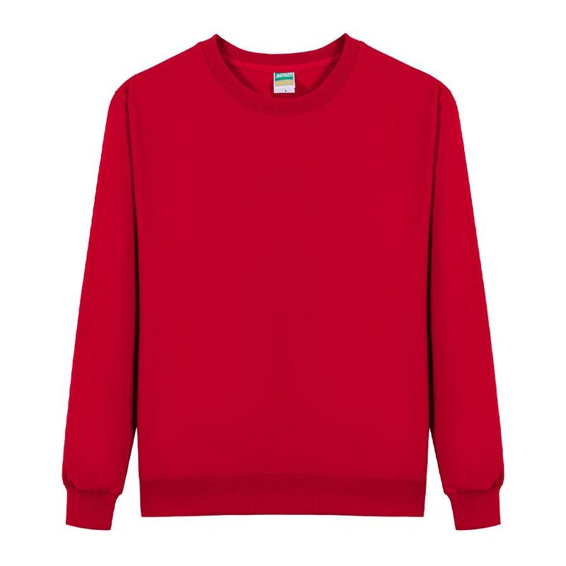 Unisex Sweatshirt Factory - Cotton Bamboo Fiber Crew Neck Zipper-Up Solid Loose Fit Long Sleeve