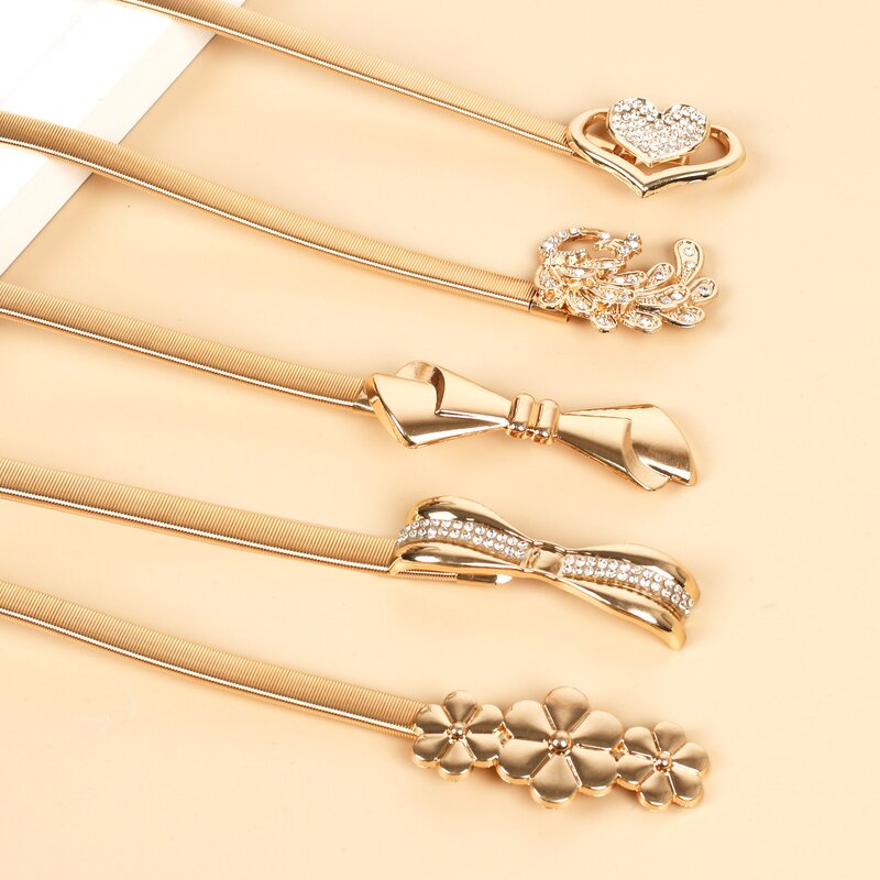 Elastic Metal Waist Chain Manufacturer - Bulk Gold Thin Belt