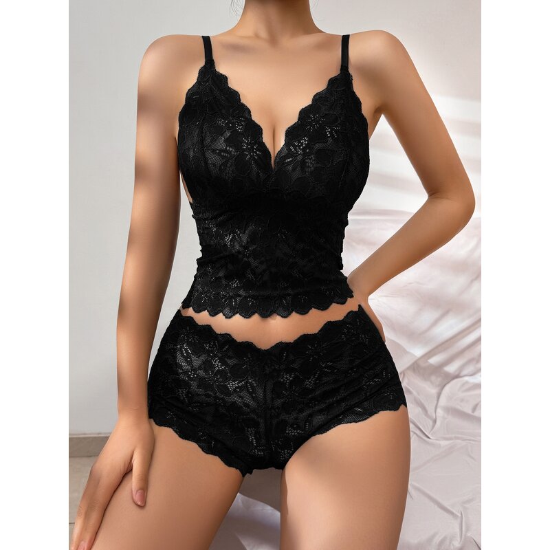 Lace Wire Low-Cut Bra Manufacturer - Bulk Embroidered Push-Up Bra