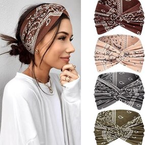 Bohemian Wide Headband Manufacturer - Bulk Printed Sports Sweatband