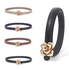 Rose Flower Buckle Thin Belt Manufacturer - Bulk PU Slimming Belt