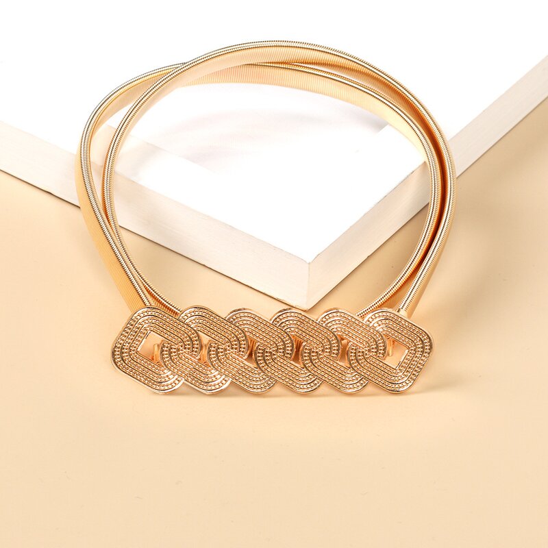 Elastic Metal Waist Chain Manufacturer - Bulk Gold Thin Belt