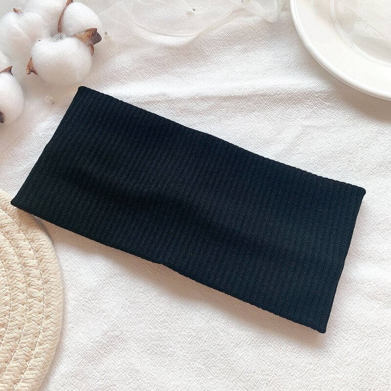 Stretch Knitted Headband Manufacturer - Bulk Solid Color Yoga Hair Band