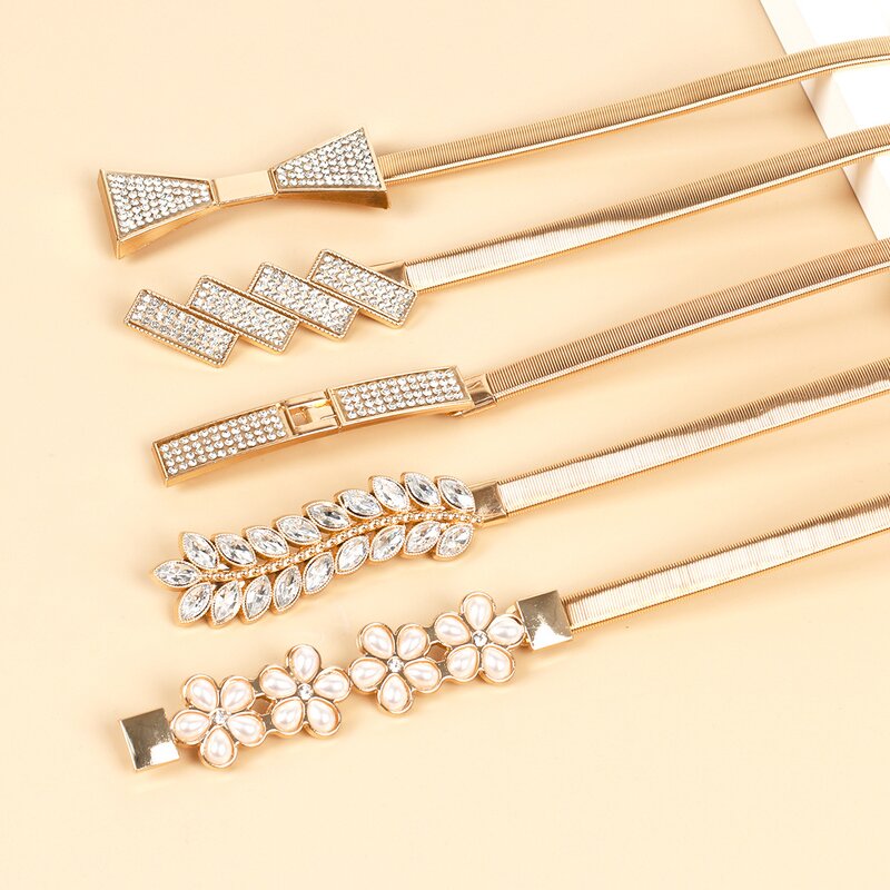 Elastic Metal Waist Chain Manufacturer - Bulk Gold Thin Belt